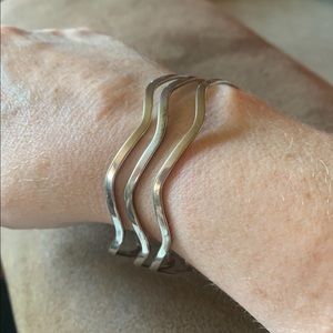 925 Sterling Silver Bracelets Set of 3